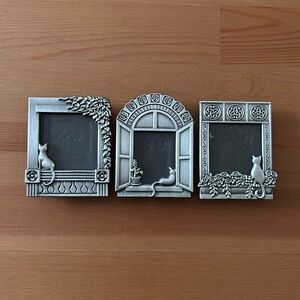 Set/3 Mini Cat Frames 2”x2”